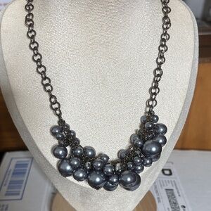 Elegant Silver Pearl Necklace